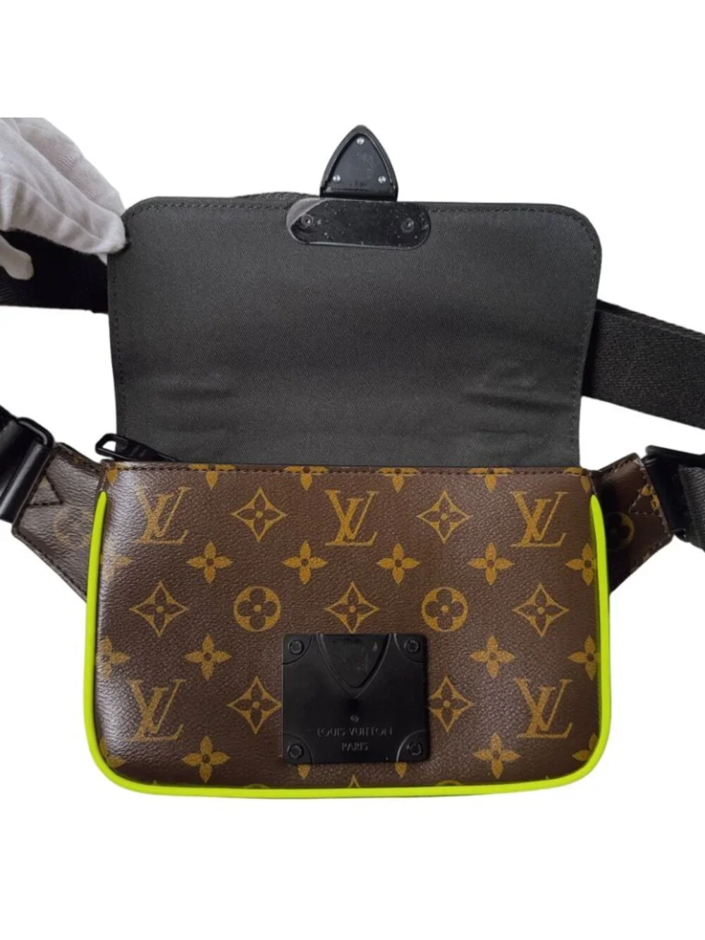 Louis Vuitton Monogram Macassar S Lock Sling